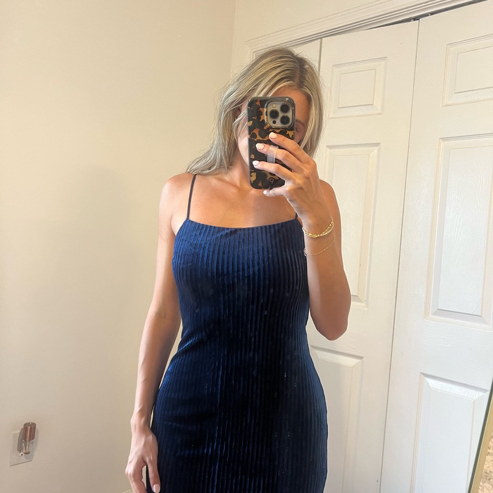 Cotton Candy LA Blue Spaghetti Strap Slip Dress